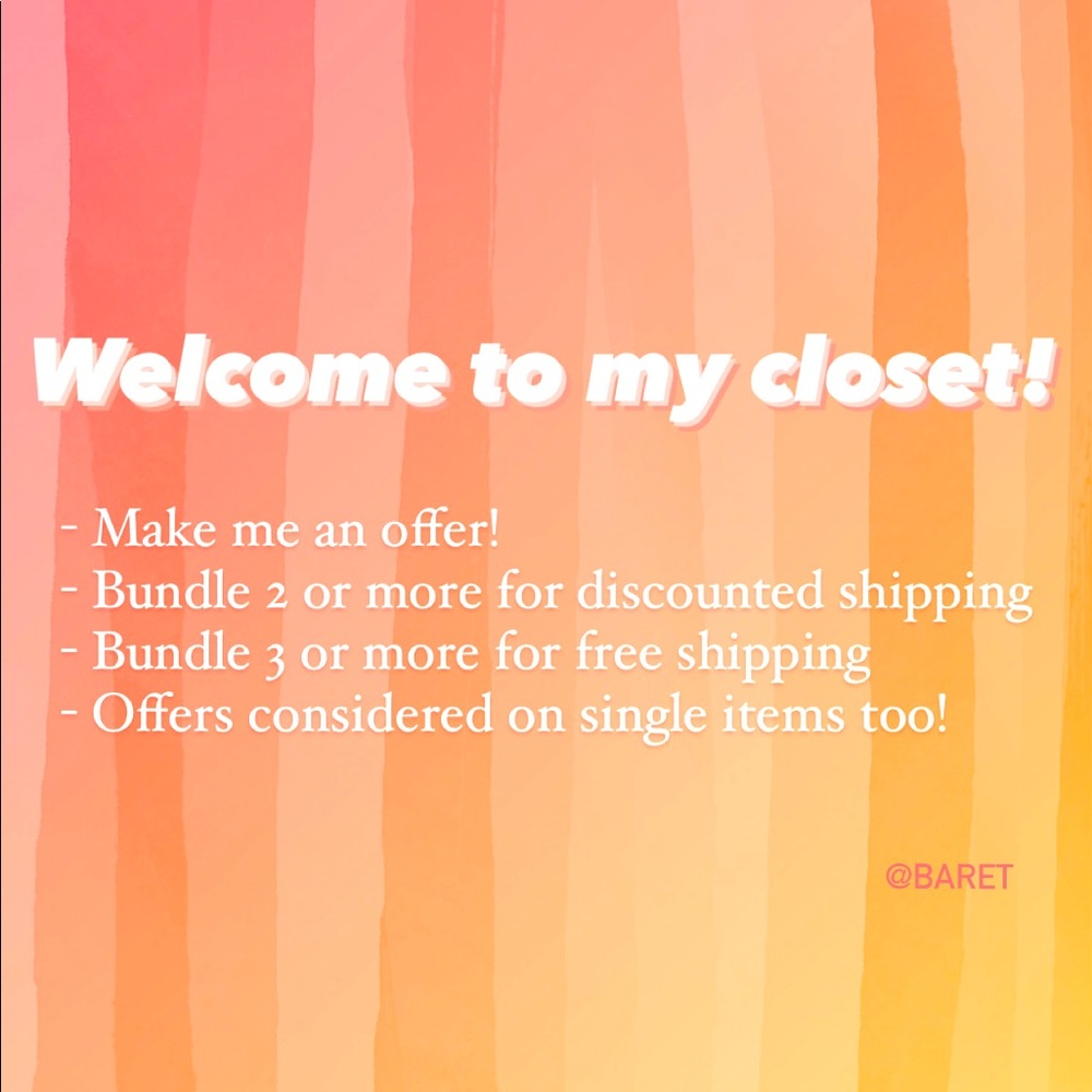 Welcome to my Closet Sale!